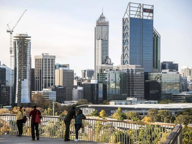 Perth (pictured) and Brisbane have been popular for those moving from the regions and other cities. (Aaron Bunch/AAP PHOTOS)