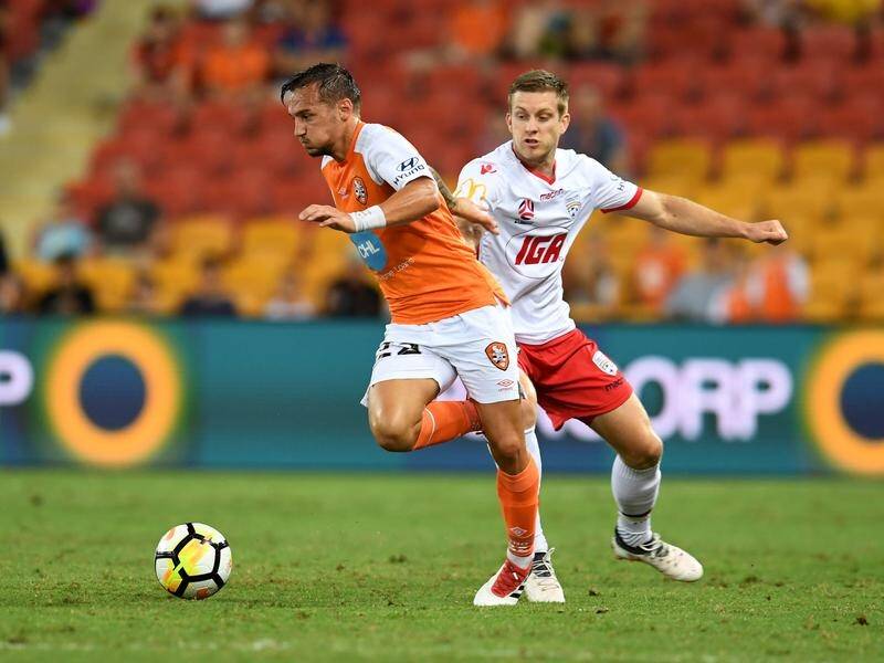 Eric Bautheac of the Roar was the lone goal scorer in his sides A-League win over Adelaide United.