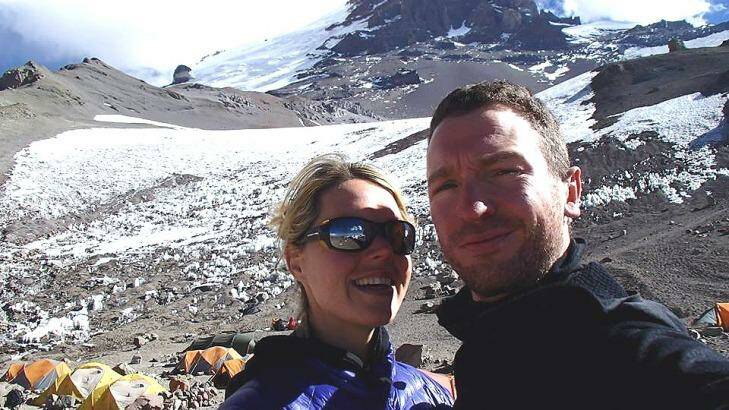 Maria Strydom, who died on a climb to the summit of Mount Everest, and her husband Robert Gropal. Photo: Facebook