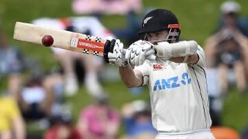 Kane Williamson posted a century for New Zealand against Bangladesh in the first Test. (AP PHOTO)