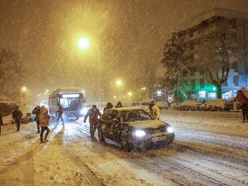 Much of Spain has been brought to a standstill by the country's heaviest snowfall in decades.