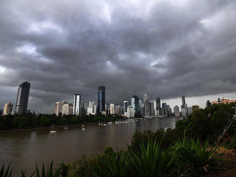 Dangerous storms are sweeping through the region northwest of Brisbane.