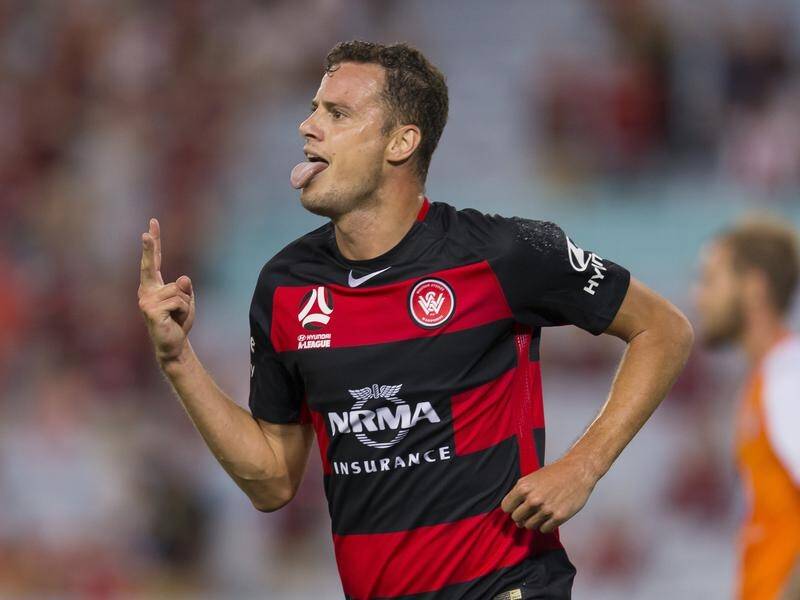 Oriol Riera has kept Western Sydney's A-League top six hopes alive with a 3-0 win over Brisbane.