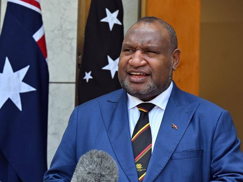 PNG opted to stick with Australia as its traditional security partner, PM James Marape says. (Mick Tsikas/AAP PHOTOS)