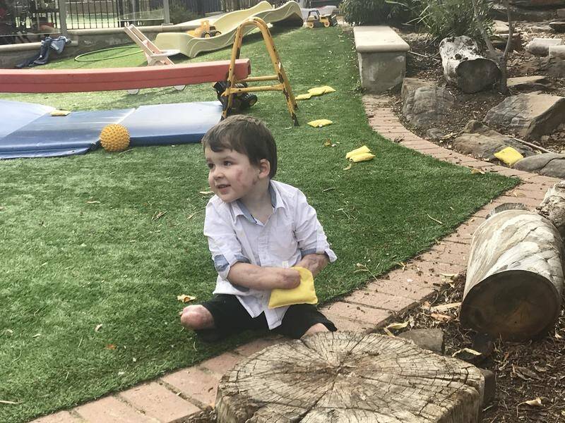 Four-year-old Riley Nixon lost his legs and hands to deadly meningococcal B disease.