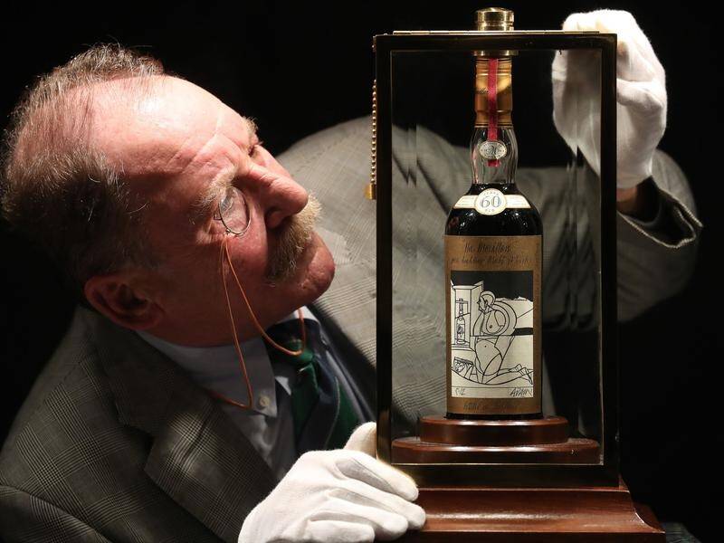 A 60-year-old Macallan Valerio Adami 1926 was auctioned for a record $A1.6 million last October.
