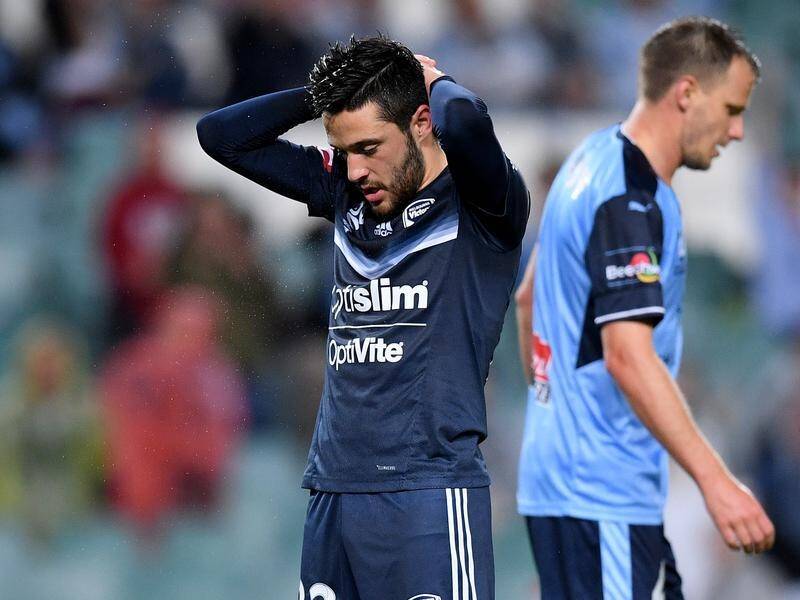 Stefan Nigro (L) and three others have been released by A-League champions Melbourne Victory.