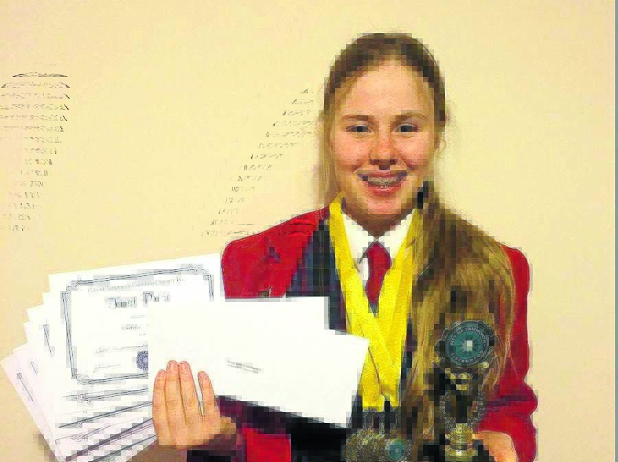 Calrossy s Maddie Hoath, Year 10, had a very successful eisteddfod, taking out five first places in the speech section, as well as the senior scholarship and championship.