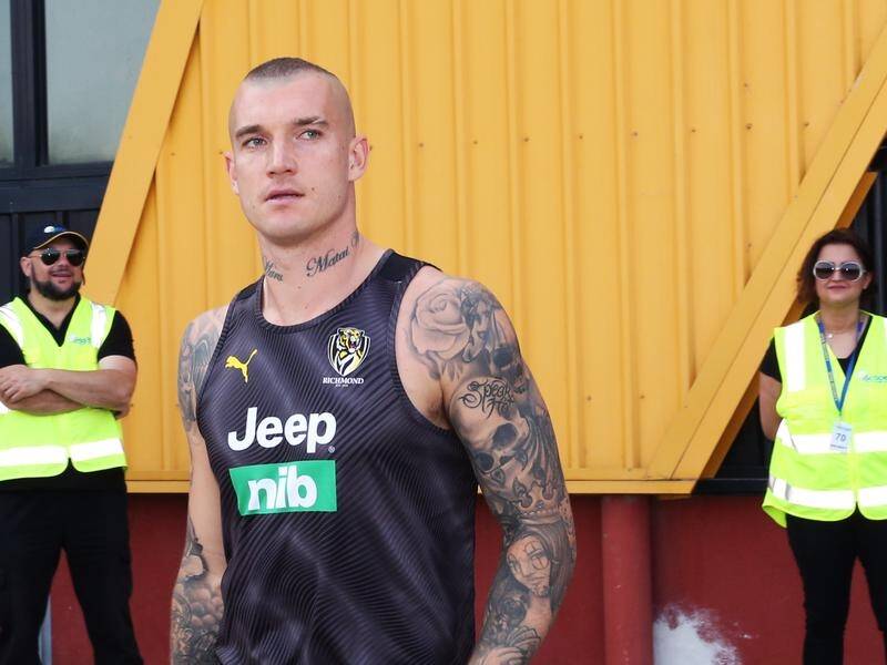 Serena Williams said it would be cool to hang out with Richmond star Dustin Martin (pic) again.