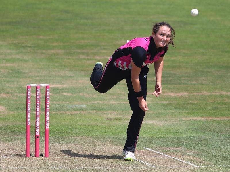 New Zealand bowler Amelia Kerr has scored a double century in international cricket.