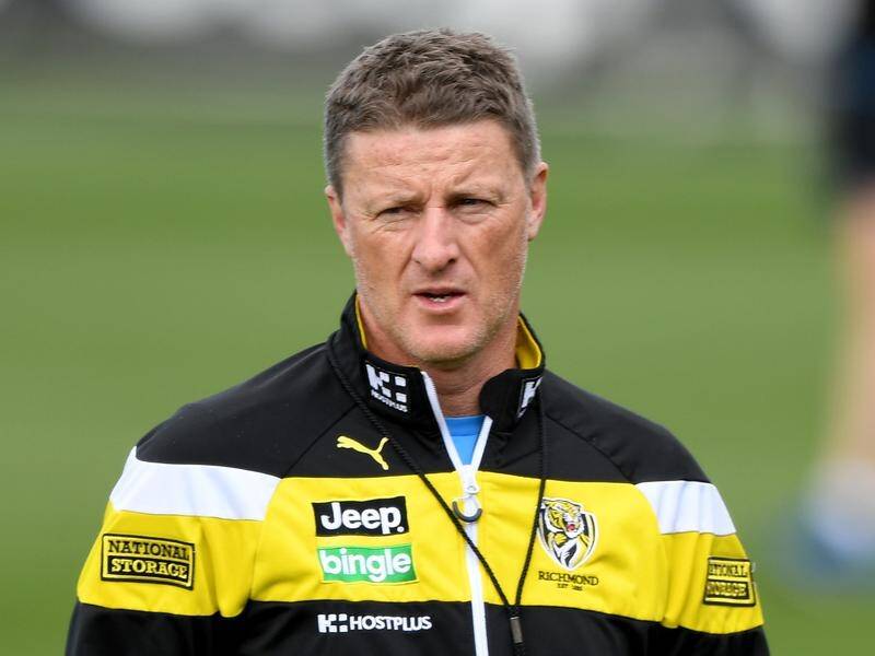 Richmond coach Damien Hardwick has branded the AFL score review system "an embarrassment".