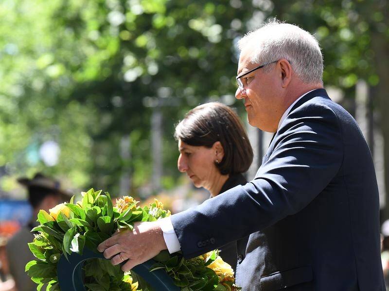 Premier Gladys Berejiklian and Prime Minister Scott Morrison attended the service in Martin Place.