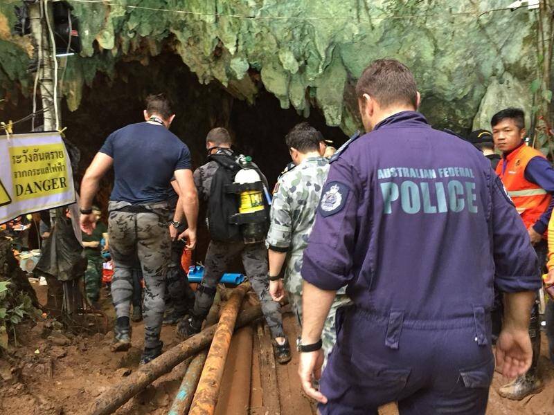 The rescue of a youth soccer team and their coach from a Thai cave complex continues at daylight.