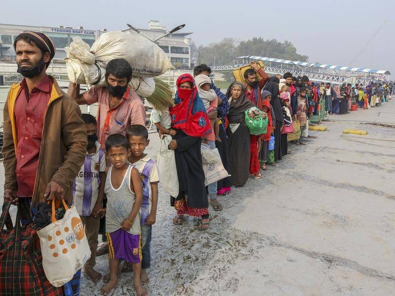 The United Nations says a group of 90 Rohingya refugees is adrift on a boat in the Andaman Sea.