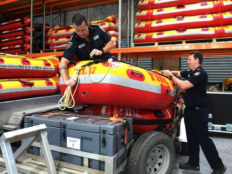 Fire and Rescue officers from Mackay to Cairns are preparing for Cyclone Jasper's arrival. (Jono Searle/AAP PHOTOS)