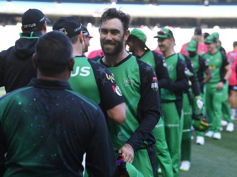 Melbourne Stars skipper Glenn Maxwell (C) all smiles after their easy BBL win over Sydney Sixers.