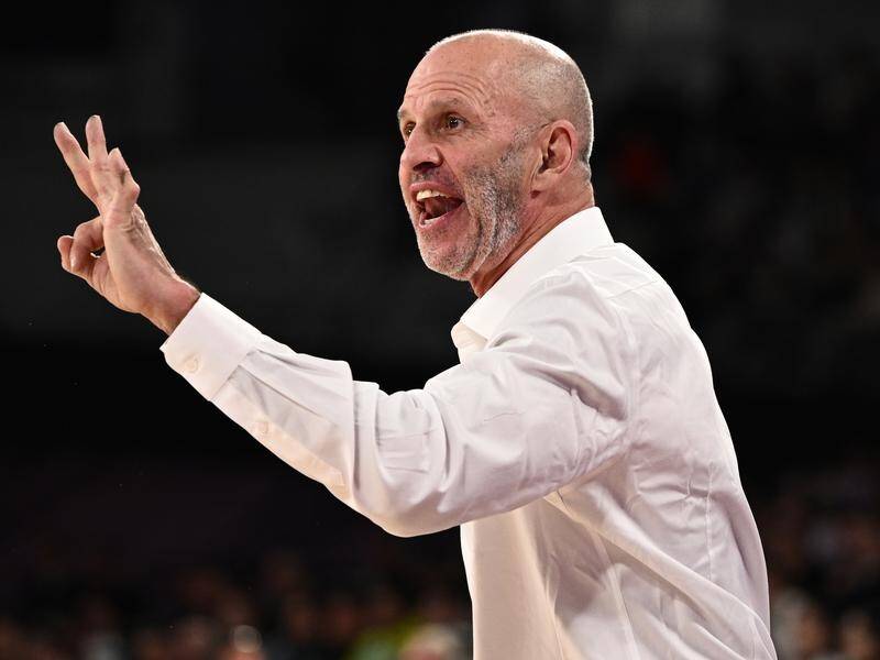 Boomers coach Brian Goorjian will continue Paris Olympics plans with a visit to all his NBA stars. (Joel Carrett/AAP PHOTOS)