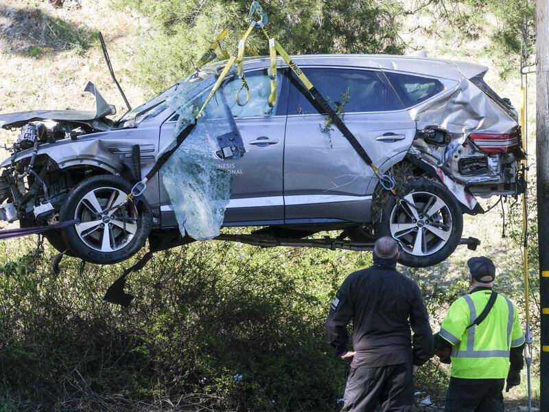 US authorities have revealed details of the crash that left Tiger Woods badly injured.