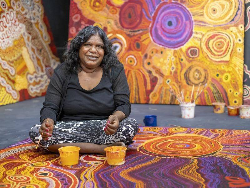 Tjungkara Ken is among the artists from the APY Lands whose work is touring nationally. (PR HANDOUT IMAGE PHOTO)