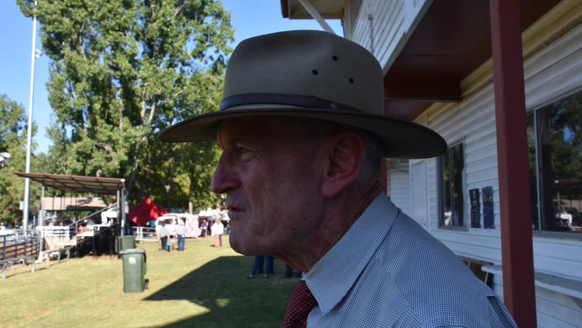 Preparing for surery: Councillor Colin Price at the Glen Innes Show.