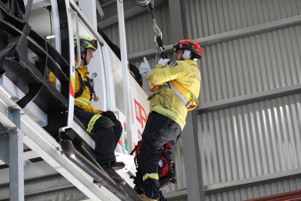 DEMO: Two RFS volunteers gave a demonstration of how things work inside the facility and what it offers trainees.