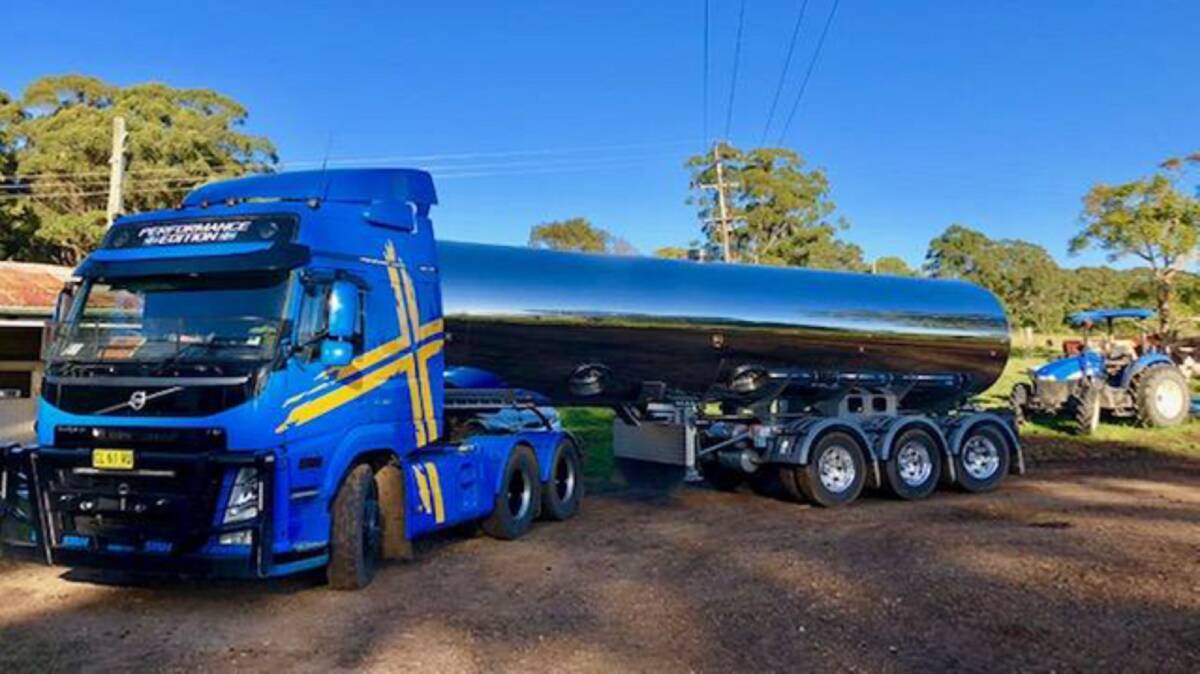 SUPPLY: One of the smaller (25,000 litre) tankers that will be used by SRH Milk Haulage to cart water into Guyra for the next month or so.