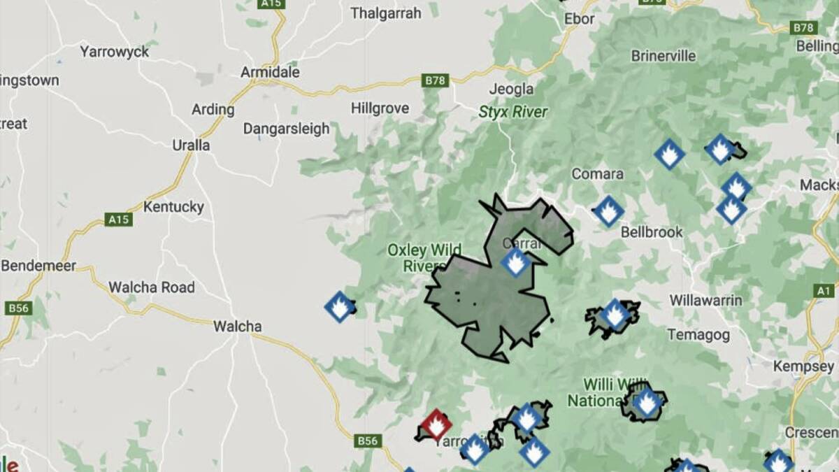 Map from: NSW Rural Fire Service.