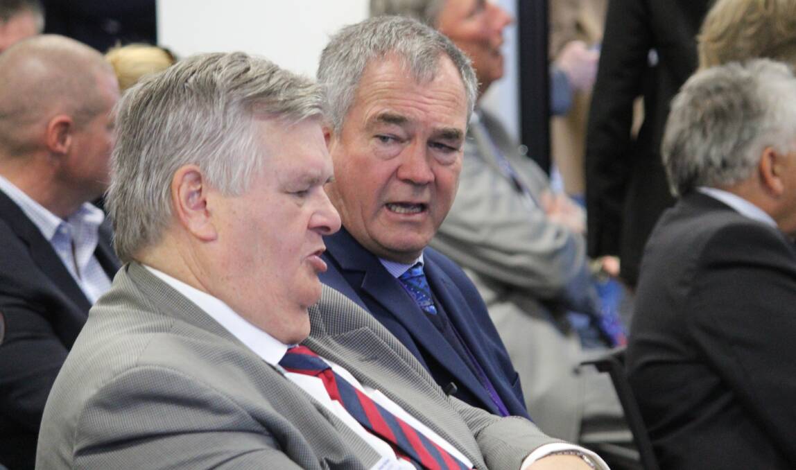 TROUBLES: Councillor Peter Bailey and mayor Simon Murray.