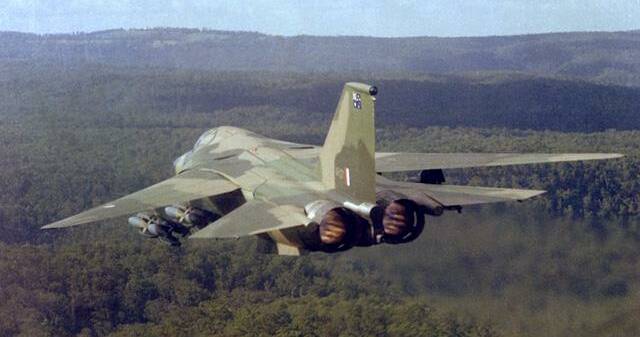 F-111 fighter/bomber number 127, the  aircraft that crashed near Guyra in 1993.