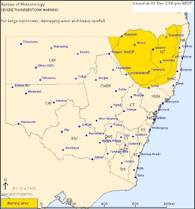 Severe Storm Warning For North West Slopes And Plains The Northern