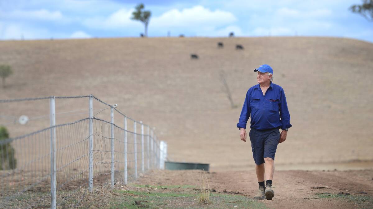 DUSTY DAYS: The suffocating drought may no longer be in the headlines but it is still having a profound effect on the local farming community, according to Somerton farmer Max Caslick. Photo: Barry Smith 040314BSE17