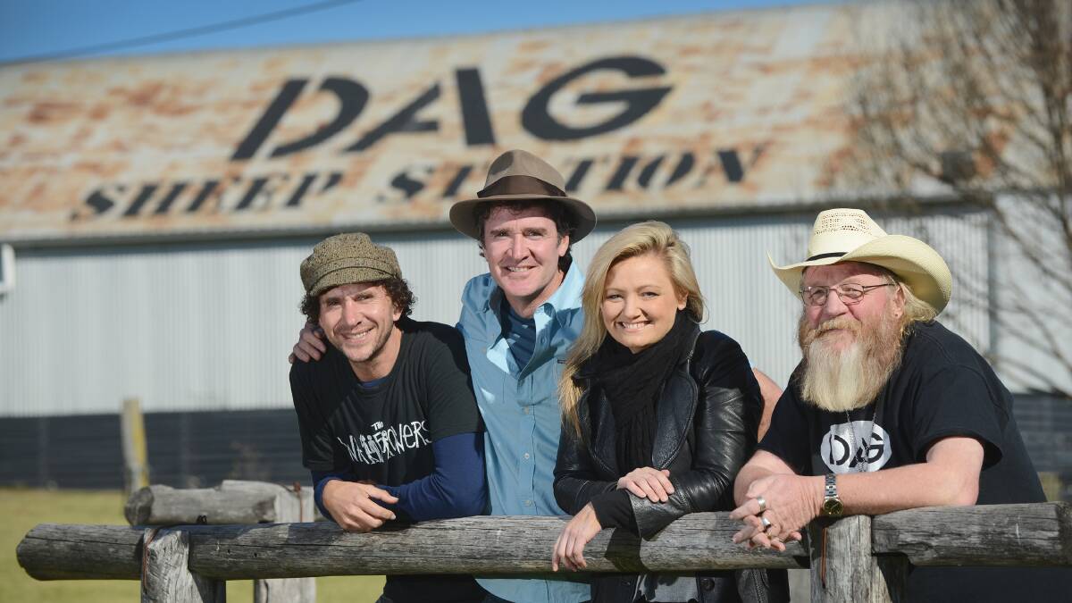 INSPIRATIONAL TEACHERS: Karl Broadie, Luke O’Shea, Tamara Stewart and Allan Caswell will tutor up-and-coming songwriters for the weekend and perform at The DAG during Hats Off to Country. Photo: Barry Smith 030714BSC05