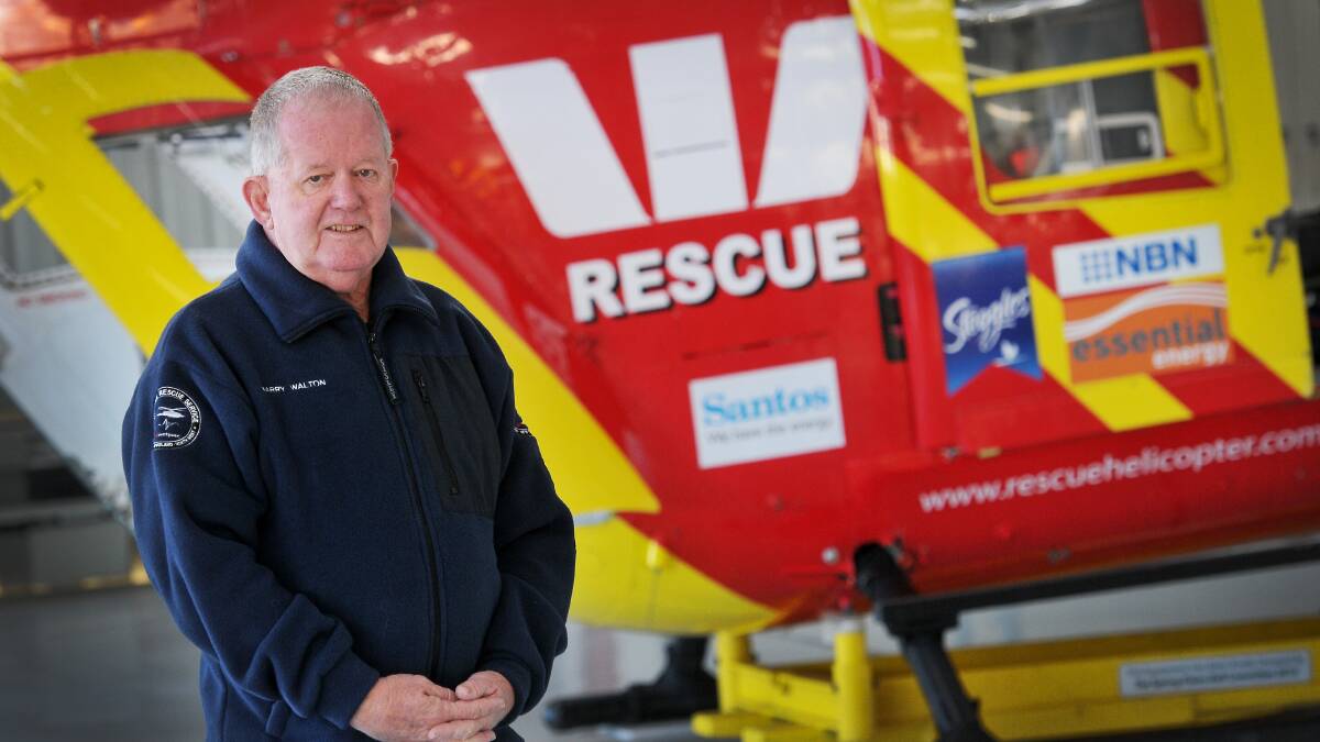 COMMUNITY SERVICE: Westpac Rescue Service marketing manager Barry Walton is heading to Newcastle to back a bid to secure the chopper a long-term contract. Photo: Gareth Gardner 080714GGA01