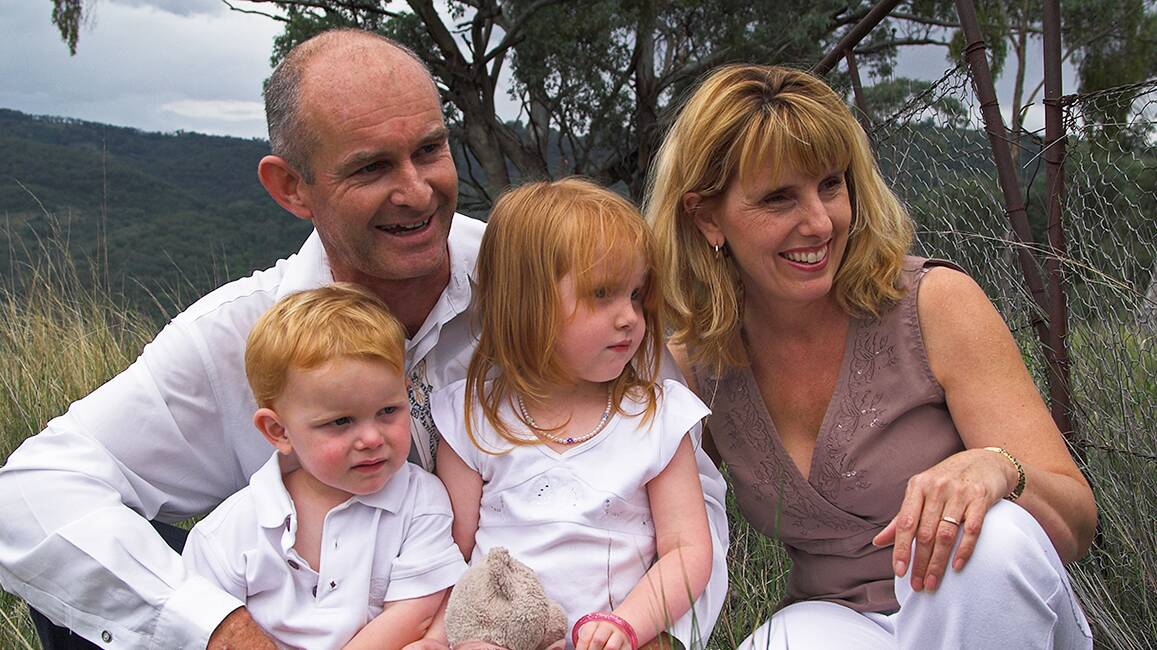 CHERISHED MEMORIES: Glen, Alison and children Jack and Alexandra. Photo: Tracy Fulford Photography