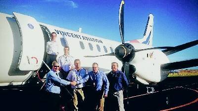 CRASH LANDING: Vincent Aviation, which just three months ago celebrated its maiden flight between Narrabri and Sydney, has gone into receivership.