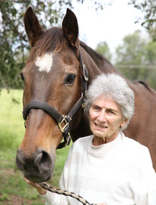 CLOCK STOPS TICKING: Double gold-medal Olympic winner Kibah Tic Toc with his owner, the late Bridget ‘Bud’ Hyem, on Boxing Day, 2011. The gelding died on Monday, almost two months to the day after Mrs Hyem. Photo courtesy James Hyem