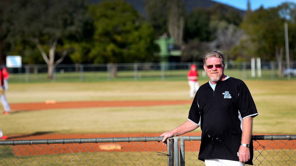 Baseball NSW development officer Garry Everson at the Field of Dreams on Saturday. Photo: Gareth Gardner  040715GGE01