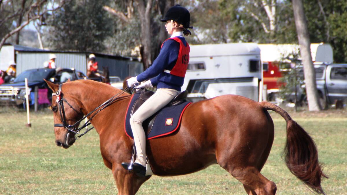 Oxley’s Stephanie Penrose was champion senior girl rider at the Duri Horse Sports day.
