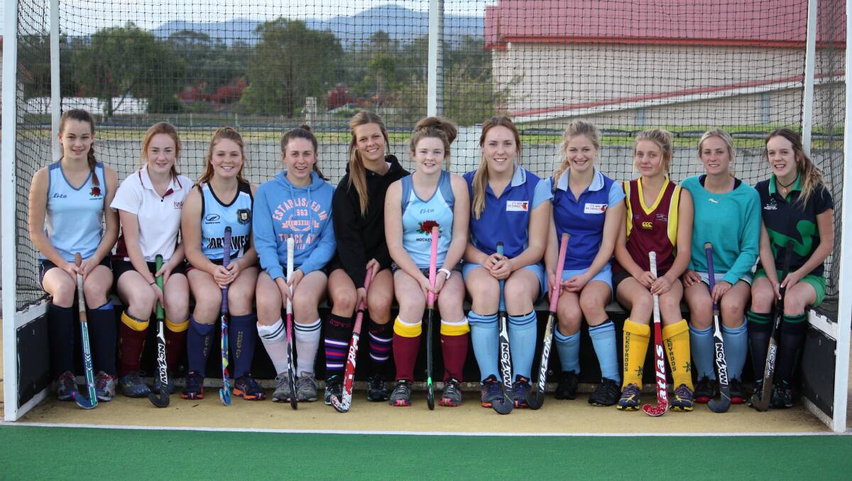 The Tamworth A’s are ready for action at this weekend’s State 18s Championships. (From left) Dana Constable, Sarah Willis, Tess Pennefather, Maddi Powell, Brittany King, Emily Chaffey, Georgie Cooper, Alice Arnott, Abigail Doolan, Claudia Nielsen and  Jess McIntosh. Absent Bree Curry, Katrina Rekunow.