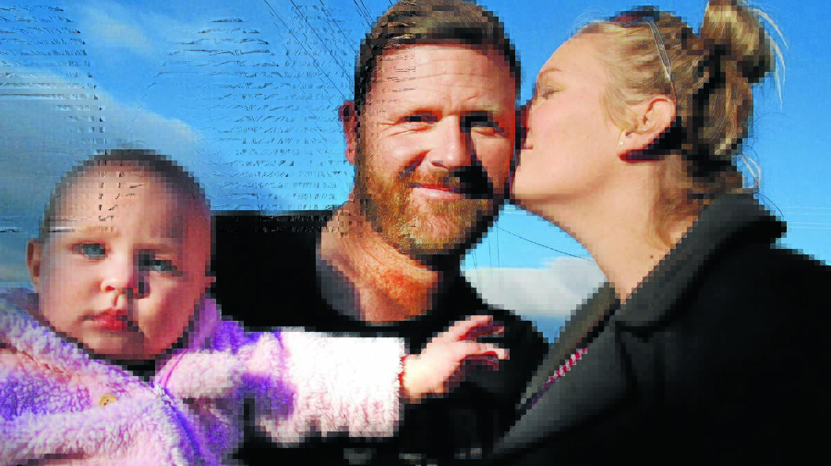 LOVE CLICKS: Tamworth couple Katie and Ryan Moore, with bub Poppy, are among an increasing number of locals finding love online. 180714DJA01