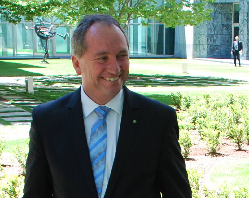 Minister for Agriculture Barnaby Joyce