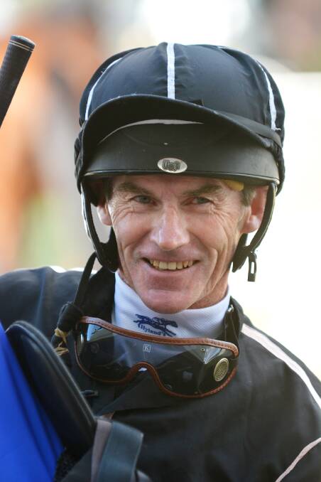 Robert Thompson was all smiles after winning on Hot Hit at 
Tamworth on Tuesday as part of a treble before annexing yesterday's Coffs Cup on Southern Shimmer. 050814BSD22