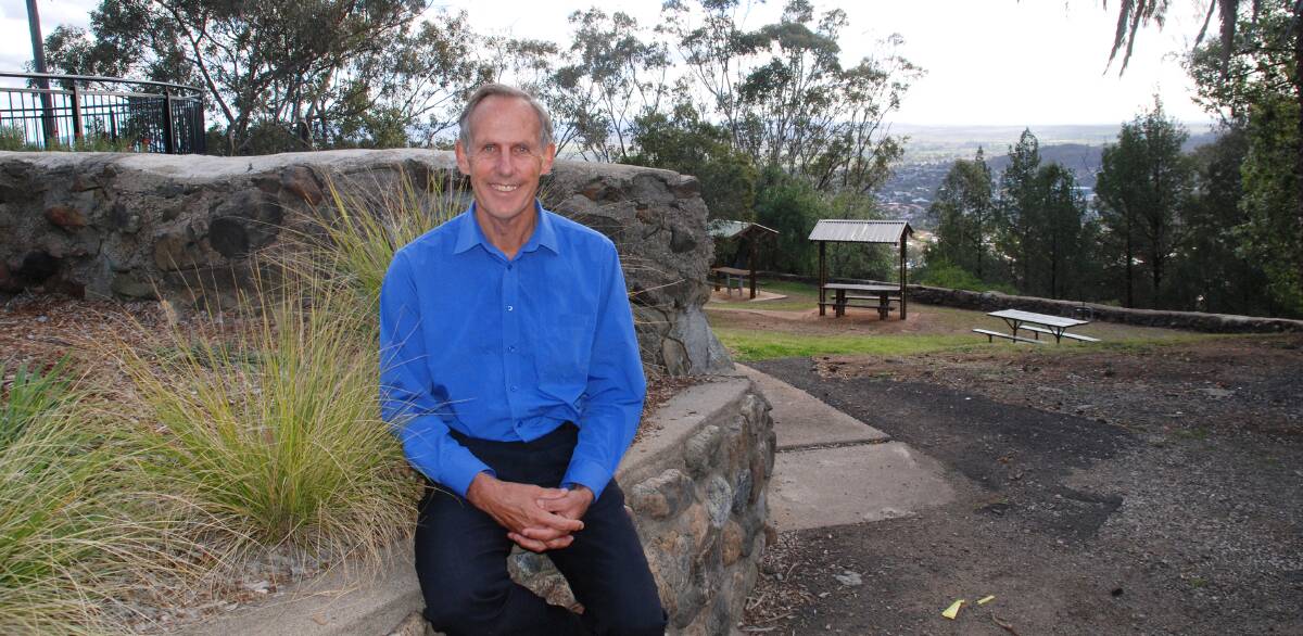 LEARD-ING THE WAY: Former federal senator and parliamentary leader of the Australian Greens, Bob Brown has lent his environmental clout to the protest campaign against the Maules Creek mine, touring the Leard State Forest yesterday. He stopped over briefly in Tamworth after the tour, getting a bird’s-eye view of the city from Oxley Lookout.