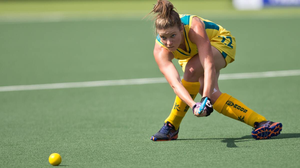 Kate Jenner in action against New Zealand at the World Cup in The Netherlands last month. She and the  Hockeyroos start another campaign in Glasgow tonight.
Photo: Grant Treeby www.treebyimages.com.a