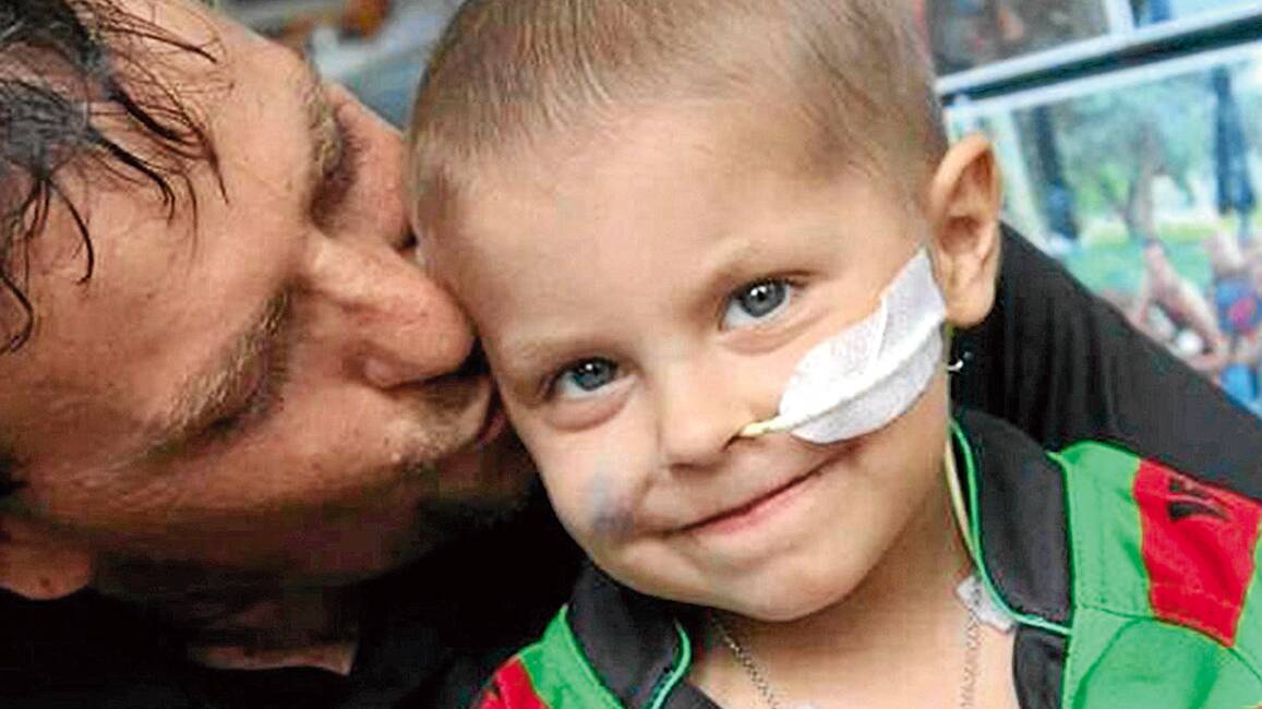 EVERLASTING LOVE: Tamworth dad Randy 
Johnson with his son Bailon, who is stuck in the fight of his life after being diagnosed with a second deadly tumour.