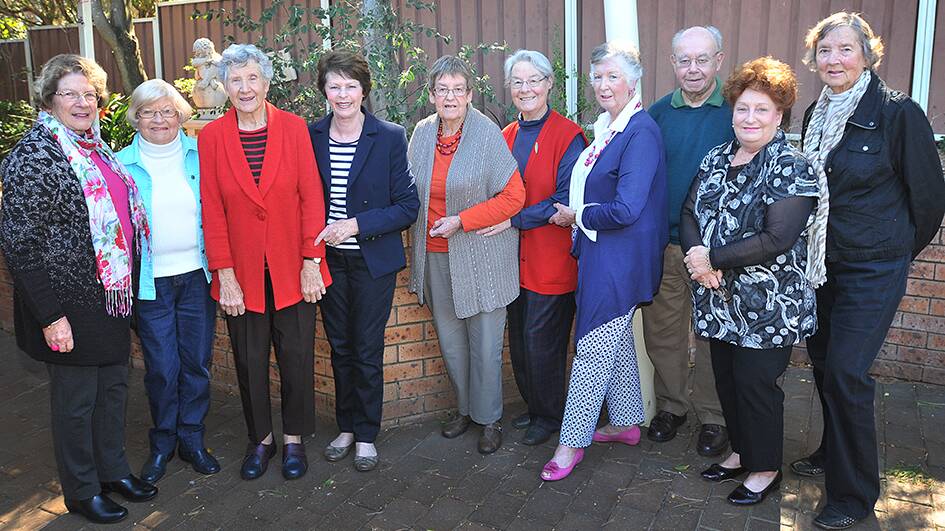 SOMETHING TO CELEBRATE: Northcott fundraising group members, from left, Lois Swab, Joan Crosling, Val Lennon, Heather Constable, Margaret Woods, Gwen Chaffey, Jeanette Melville, Viv Climas, Wendy Bennet and Wendy McKinnon. Photo: Geoff O'Neill 090914GOB01