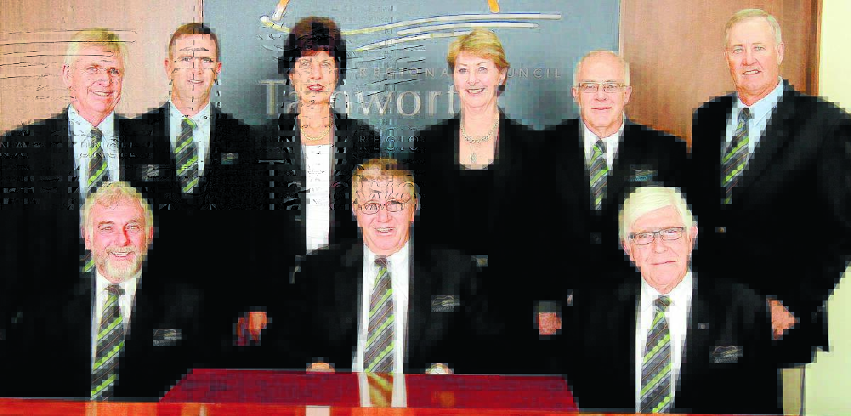 PRUDENT AND PLAIN: Tamworth councillors – back from left, Phil Betts, Mark Rodda, Helen Tickle, Juanita Wilson, Tim Coates and James Treloar, with front, deputy mayor Russell Webb, mayor Col Murray and Warren Woodley – focused on trying to do as much as they can with less.