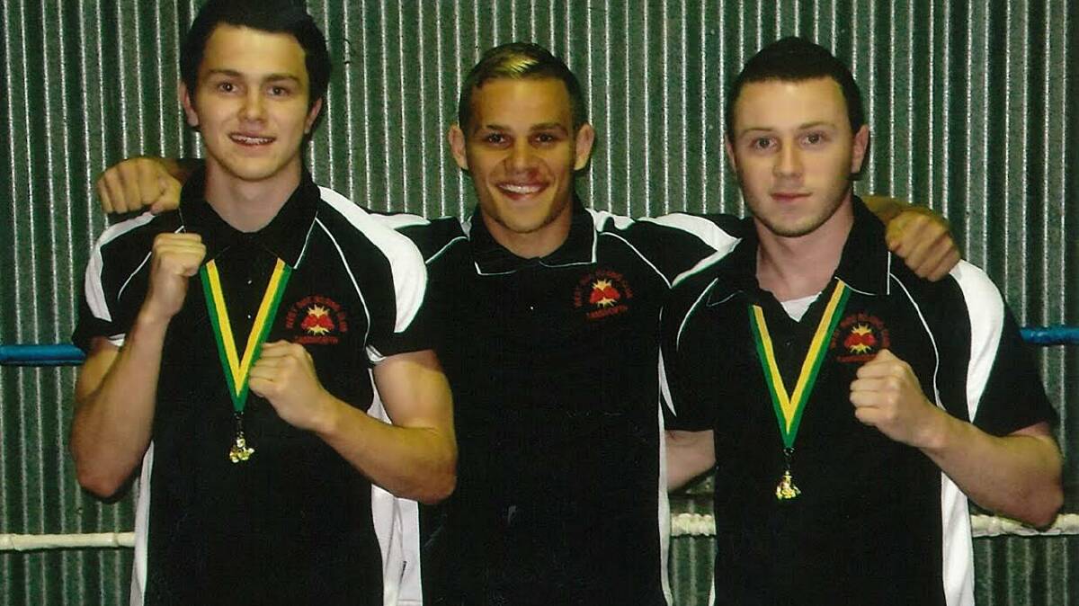 Three of Westside’s Golden Glove fighters (from left) Jacob Stanton, Lynken Dickson and Brad Way.