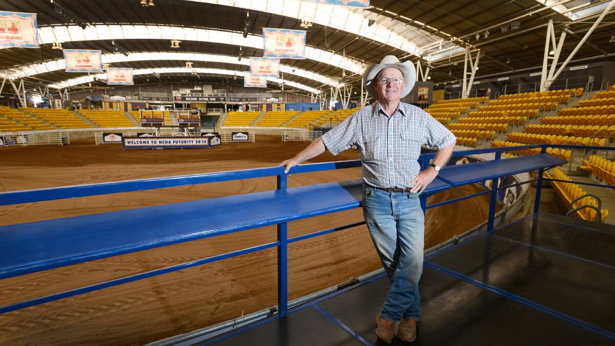KICK OFF: Horseman Rex Baldwin is all set for the start of the biggest NCHA event ever from tomorrow at the Tamworth equine centre. Photo: Barry Smith 260514BSB01