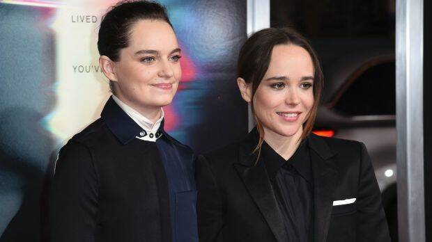 Ellen Page and Emma Portner, left, arrive at the world premiere of "Flatliners" in Los Angeles. Photo: AP
